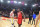 HOUSTON, TX - JANUARY 31: Stephen Curry #30 of the Golden State Warriors and Kevin Porter Jr. #3 of the Houston Rockets talk after the game on January 31, 2022 at the Toyota Center in Houston, Texas. NOTE TO USER: User expressly acknowledges and agrees that, by downloading and or using this photograph, User is consenting to the terms and conditions of the Getty Images License Agreement. Mandatory Copyright Notice: Copyright 2022 NBAE (Photo by Logan Riely/NBAE via Getty Images)
