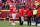 KANSAS CITY, MO - JANUARY 30: Kansas City Chiefs quarterback Patrick Mahomes (15) and offensive coordinator Eric Bieniemy on the sidelines in the second quarter of the AFC Championship game between the Cincinnati Bengals and Kansas City Chiefs on Jan 30, 2022 at GEHA Field at Arrowhead Stadium in Kansas City, MO. (Photo by Scott Winters/Icon Sportswire via Getty Images)
