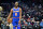 CLEVELAND, OHIO - JANUARY 24: Kemba Walker #8 of the New York Knicks reacts during the first quarter against the Cleveland Cavaliers at Rocket Mortgage Fieldhouse on January 24, 2022 in Cleveland, Ohio. NOTE TO USER: User expressly acknowledges and agrees that, by downloading and/or using this photograph, user is consenting to the terms and conditions of the Getty Images License Agreement. (Photo by Jason Miller/Getty Images)