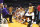 LOS ANGELES, CA - DECEMBER 7: Head Coach Frank Vogel of the Los Angeles Lakers talks to Avery Bradley #20 of the Los Angeles Lakers, Anthony Davis #3 of the Los Angeles Lakers, Russell Westbrook #0 of the Los Angeles Lakers and LeBron James #6 of the Los Angeles Lakers during the game against the Boston Celtics on December 7, 2021 at STAPLES Center in Los Angeles, California. NOTE TO USER: User expressly acknowledges and agrees that, by downloading and/or using this Photograph, user is consenting to the terms and conditions of the Getty Images License Agreement. Mandatory Copyright Notice: Copyright 2021 NBAE (Photo by Andrew D. Bernstein/NBAE via Getty Images)