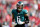 TAMPA, FLORIDA - JANUARY 16: DeVonta Smith #6 of the Philadelphia Eagles warms up prior to the NFC Wild Card Playoff game against the Tampa Bay Buccaneers at Raymond James Stadium on January 16, 2022 in Tampa, Florida. (Photo by Michael Reaves/Getty Images)