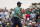 Tiger Woods watches his putt on the 18th hole during the second round at the Masters golf tournament on Friday, April 8, 2022, in Augusta, Ga. (AP Photo/Robert F. Bukaty)