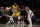 NEW YORK, NEW YORK - JANUARY 23:  (NEW YORK DAILIES OUT)   LeBron James #23 of the Los Angeles Lakers in action against Kyrie Irving #11 of the Brooklyn Nets at Barclays Center on January 23, 2020 in New York City. The Lakers defeated the Nets 128-113. NOTE TO USER: User expressly acknowledges and agrees that, by downloading and or using this photograph, User is consenting to the terms and conditions of the Getty Images License Agreement. (Photo by Jim McIsaac/Getty Images)