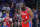 PHILADELPHIA, PA - MAY 08: James Harden #1 of the Philadelphia 76ers reacts against the Miami Heat in the first half during Game Four of the 2022 NBA Playoffs Eastern Conference Semifinals at the Wells Fargo Center on May 8, 2022 in Philadelphia, Pennsylvania. The 76ers defeated the Heat 99-79. NOTE TO USER: User expressly acknowledges and agrees that, by downloading and or using this photograph, User is consenting to the terms and conditions of the Getty Images License Agreement. (Photo by Mitchell Leff/Getty Images)