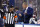 NEW YORK, NEW YORK - MAY 22: Head coach Gerard Gallant of the New York Rangers talks to referee Chris Rooney #5 following a 3-1 victory over the Carolina Hurricanes in Game Three of the Second Round of the 2022 Stanley Cup Playoffs at Madison Square Garden on May 22, 2022 in New York City. (Photo by Bruce Bennett/Getty Images)