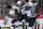 St. Louis Blues center Tyler Bozak, middle, celebrates his overtime goal against the Colorado Avalanche with right wing Alexei Toropchenko in Game 5 of an NHL hockey Stanley Cup second-round playoff series Wednesday, May 25, 2022, in Denver. At left is Colton Parayko. (AP Photo/David Zalubowski)