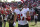 Tampa Bay Buccaneers tight end Rob Gronkowski (87) runs onto the field during the first half of an NFL divisional round playoff football game against the Los Angeles Rams Sunday, Jan. 23, 2022, in Tampa, Fla. (AP Photo/Mark LoMoglio)