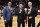 MIAMI, FL - MAY 19: ESPN Analysts, Mark Jackson, Jeff Van Gundy, and Mike Breen look on during Game 2 of the 2022 NBA Playoffs Eastern Conference Finals on May 19, 2022 at FTX Arena in Miami, Florida. NOTE TO USER: User expressly acknowledges and agrees that, by downloading and or using this Photograph, user is consenting to the terms and conditions of the Getty Images License Agreement. Mandatory Copyright Notice: Copyright 2022 NBAE (Photo by David Dow/NBAE via Getty Images)