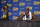EAST RUTHERFORD, NJ - JUNE 12: Shaquille O'Neal #34 of the Los Angeles Lakers speaks to the media after Game four of the 2002 NBA Finals against the New Jersey Nets on June 12, 2002 at Continental Airlines Arena in East Rutherford, New Jersey. The Lakers won 113-107. NOTE TO USER: User expressly acknowledges and agrees that, by downloading and/or using this Photograph, User is consenting to the terms and conditions of the Getty Images License Agreement. Mandatory copyright notice: Copyright 2002 NBAE (Photo by: M David Leeds/NBAE via Getty Images)