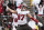 TAMPA, FLORIDA - JANUARY 16: Rob Gronkowski #87 of the Tampa Bay Buccaneers reacts after scoring a touchdown during the game against the Philadelphia Eagles in the NFC Wild Card Playoff game at Raymond James Stadium on January 16, 2022 in Tampa, Florida. (Photo by Douglas P. DeFelice/Getty Images)