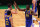 BOSTON, MASSACHUSETTS - JUNE 16: Klay Thompson #11 and Draymond Green #23 of the Golden State Warriors celebrate against the Boston Celtics during the second quarter in Game Six of the 2022 NBA Finals at TD Garden on June 16, 2022 in Boston, Massachusetts. NOTE TO USER: User expressly acknowledges and agrees that, by downloading and/or using this photograph, User is consenting to the terms and conditions of the Getty Images License Agreement. (Photo by Elsa/Getty Images)