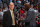 ATLANTA, GA - MARCH 29: Assistant Coach Chris Jent and Head Coach Lloyd Pierce of the Atlanta Hawks speak during the game against the Portland Trail Blazers on March 29, 2019 at State Farm Arena in Atlanta, Georgia.  NOTE TO USER: User expressly acknowledges and agrees that, by downloading and/or using this Photograph, user is consenting to the terms and conditions of the Getty Images License Agreement. Mandatory Copyright Notice: Copyright 2019 NBAE (Photo by Jasear Thompson/NBAE via Getty Images)
