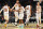 CLEVELAND, OHIO - DECEMBER 15: Isaac Okoro #35 Darius Garland #10 Dean Wade #32 Jarrett Allen #31 and Lauri Markkanen #24 of the Cleveland Cavaliers celebrates during the third quarter against the Houston Rockets at Rocket Mortgage Fieldhouse on December 15, 2021 in Cleveland, Ohio. The Cavaliers defeated the Rockets 124-89. NOTE TO USER: User expressly acknowledges and agrees that, by downloading and/or using this photograph, user is consenting to the terms and conditions of the Getty Images License Agreement. (Photo by Jason Miller/Getty Images)