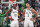 MILWAUKEE, WI - MAY 9: Jrue Holiday #21 of the Milwaukee Bucks and George Hill #3 of the Milwaukee Bucks look on during Game 4 of the 2022 NBA Playoffs Eastern Conference Semifinals on May 9, 2022 at the Fiserv Forum Center in Milwaukee, Wisconsin. NOTE TO USER: User expressly acknowledges and agrees that, by downloading and or using this Photograph, user is consenting to the terms and conditions of the Getty Images License Agreement. Mandatory Copyright Notice: Copyright 2022 NBAE (Photo by Nathaniel S. Butler/NBAE via Getty Images).