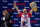 Joey Chestnut celebrates his 15th championship title during the 2022 Nathan's Famous Fourth of July hot dog eating contest on Coney Island on July 4, 2022 in New York. - Joey Chestnut ate 63 hot dogs and buns. (Photo by Yuki IWAMURA / AFP) (Photo by YUKI IWAMURA/AFP via Getty Images)