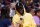 Las Vegas, NV - JULY 11: Carmelo Anthony of the Los Angeles Lakers interviews during the 2022 Summer League on July 11, 2022 at the Thomas & Mack Center in Las Vegas, Nevada. NOTE TO USER: User expressly acknowledges and agrees that, by downloading and/or using this Photograph, user is consenting to the terms and conditions of the Getty Images License Agreement. Mandatory Copyright Notice: Copyright 2022 NBAE (Photo by Garrett Ellwood/NBAE via Getty Images)