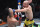 LAS VEGAS, NEVADA - DECEMBER 04: (R-L) Jose Aldo of Brazil punches Rob Font in their bantamweight fight during the UFC Fight Night event at UFC APEX on December 04, 2021 in Las Vegas, Nevada. (Photo by Jeff Bottari/Zuffa LLC)
