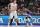 BELGRADE, SERBIA - AUGUST 25: Nikola Jokic (L) of Serbia in action against Giannis Antetokounmpo (R) of Greece during the FIBA Basketball World Cup 2023 Qualifier game between Serbia and Greece at Stark Arena on August 25, 2022 in Belgrade, Serbia. (Photo by Srdjan Stevanovic/Getty Images)