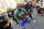 SAN FRANCISCO, CA - JUNE 20: Draymond Green #23 of the Golden State Warriors celebrates during their 2022 Victory Parade & Rally on June 20, 2022 at Chase Center in San Francisco, California. NOTE TO USER: User expressly acknowledges and agrees that, by downloading and or using this photograph, user is consenting to the terms and conditions of Getty Images License Agreement. Mandatory Copyright Notice: Copyright 2022 NBAE (Photo by Noah Graham/NBAE via Getty Images)