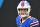CHARLOTTE, NORTH CAROLINA - AUGUST 26:  Josh Allen #17 of the Buffalo Bills smiles during warmups before a preseason game against the Carolina Panthers at Bank of America Stadium on August 26, 2022 in Charlotte, North Carolina. (Photo by Grant Halverson/Getty Images)