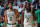 BOSTON, MA - JUNE 10:  Jayson Tatum #0 and Jaylen Brown #7 of the Boston Celtics walk off the court against the Golden State Warriors during Game Four of the 2022 NBA Finals on June 10, 2022 at TD Garden in Boston, Massachusetts. NOTE TO USER: User expressly acknowledges and agrees that, by downloading and or using this photograph, user is consenting to the terms and conditions of Getty Images License Agreement. Mandatory Copyright Notice: Copyright 2022 NBAE (Photo by Garrett Ellwood/NBAE via Getty Images)