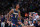 DENVER, CO - APRIL 24: Bones Hyland #3 of the Denver Nuggets celebrates against the Golden State Warriors during Round 1 Game 4 of the 2022 NBA Playoffs on April 24, 2022 at the Ball Arena in Denver, Colorado. NOTE TO USER: User expressly acknowledges and agrees that, by downloading and/or using this Photograph, user is consenting to the terms and conditions of the Getty Images License Agreement. Mandatory Copyright Notice: Copyright 2022 NBAE (Photo by Garrett Ellwood/NBAE via Getty Images)
