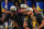 BOSTON, MA - JUNE 16: Draymond Green #23, Klay Thompson #11 and Stephen Curry #30 of the Golden State Warriors smile and celebrates on stage with he Bill Russell Finals MVP Trophy after winning Game Six of the 2022 NBA Finals against the Boston Celtics on June 16, 2022 at TD Garden in Boston, Massachusetts. NOTE TO USER: User expressly acknowledges and agrees that, by downloading and or using this photograph, user is consenting to the terms and conditions of Getty Images License Agreement. Mandatory Copyright Notice: Copyright 2022 NBAE (Photo by Garrett Ellwood/NBAE via Getty Images)