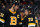 BOSTON, MASSACHUSETTS - FEBRUARY 15: Zdeno Chara #33 of the Boston Bruins talks with David Pastrnak #88 and Charlie McAvoy
during the second period at TD Garden on February 15, 2020 in Boston, Massachusetts. (Photo by Maddie Meyer/Getty Images)