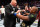 LAS VEGAS, NV - JULY 07: Brock Lesnar confronts Daniel Cormier after his UFC heavyweight championship fight during the UFC 226 event inside T-Mobile Arena on July 7, 2018 in Las Vegas, Nevada.  (Photo by Josh Hedges/Zuffa LLC/Zuffa LLC via Getty Images)