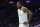 Oklahoma City Thunder's Derrick Favors looks on during the first half of an NBA basketball game against the Philadelphia 76ers, Friday, Feb. 11, 2022, in Philadelphia. The 76ers won 100-87. (AP Photo/Chris Szagola)