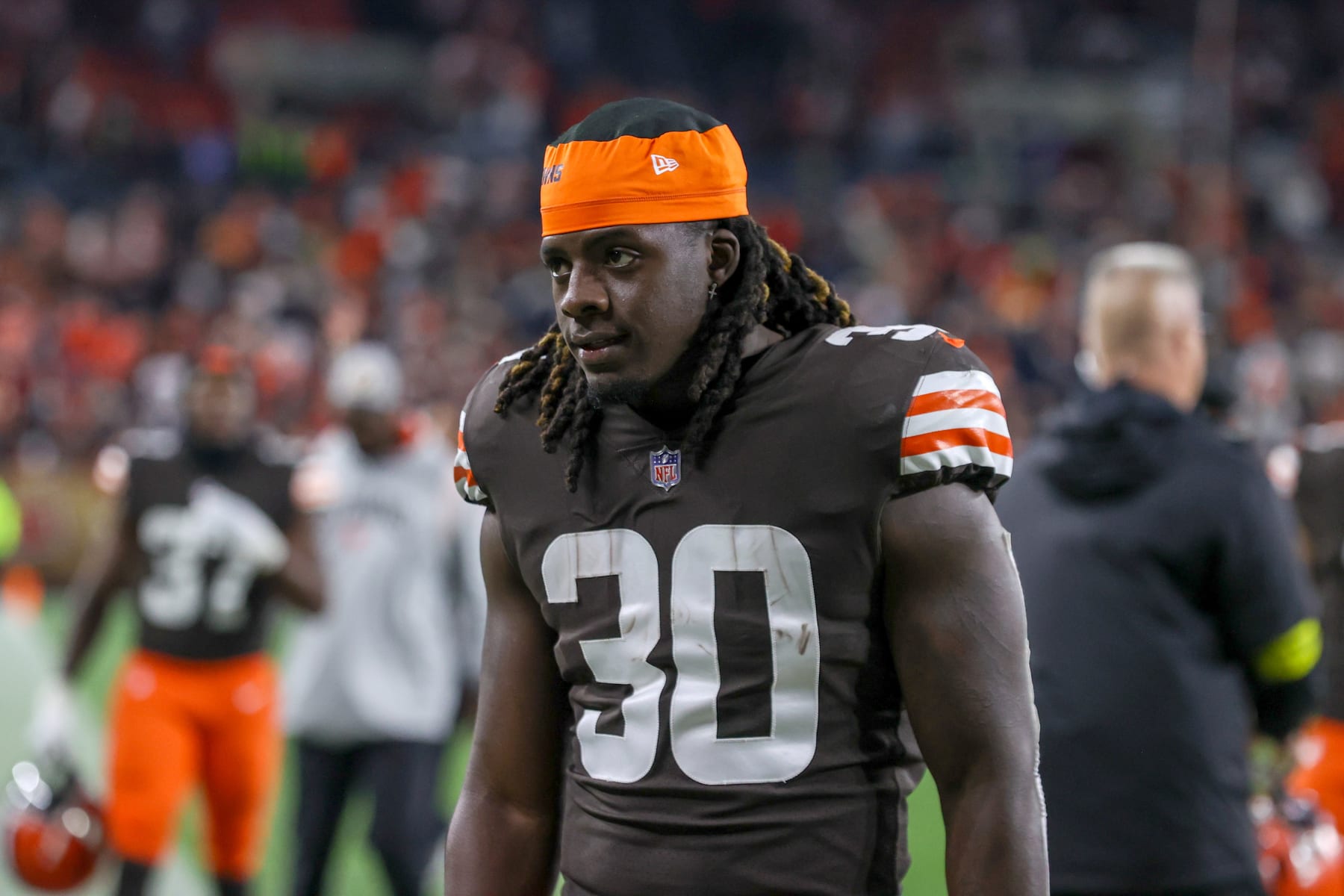 NFL Trade Ideas That Would Change the Super Bowl LVII Race | News, Scores, Highlights, Stats, and Rumors 6 CLEVELAND, OH - SEPTEMBER 22: Cleveland Browns running back D'Ernest Johnson (30) leaves the field following the National Football League game between the Pittsburgh Steelers and Cleveland Browns on September 22, 2022, at FirstEnergy Stadium in Cleveland, OH. (Photo by Frank Jansky/Icon Sportswire via Getty Images)