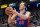 INDIANAPOLIS, INDIANA - OCTOBER 22: Bojan Bogdanovic #44 of the Detroit Pistons attempts a shot in the third quarter against the Indiana Pacers at Gainbridge Fieldhouse on October 22, 2022 in Indianapolis, Indiana. NOTE TO USER: User expressly acknowledges and agrees that, by downloading and or using this photograph, User is consenting to the terms and conditions of the Getty Images License Agreement. (Photo by Dylan Buell/Getty Images)