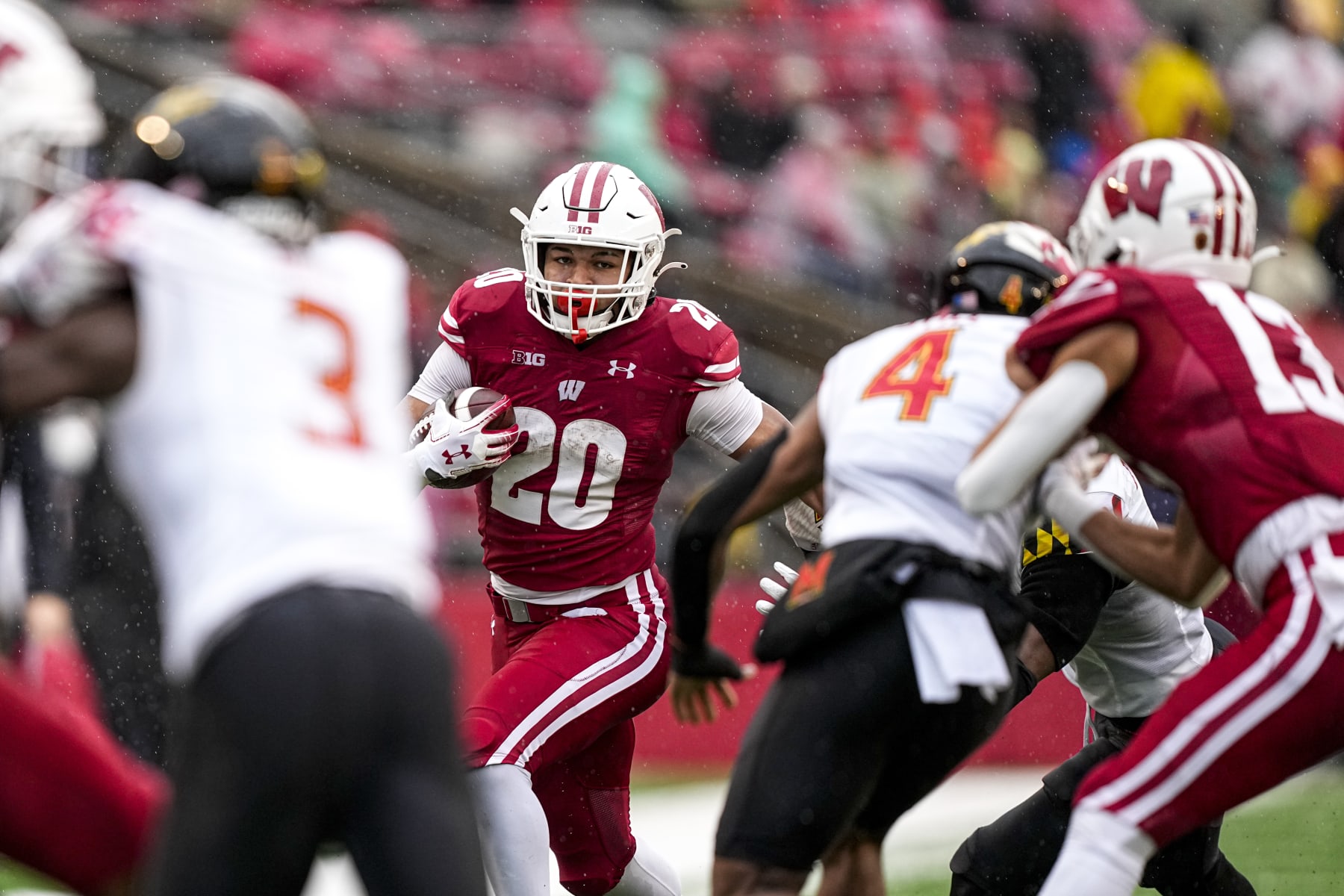 Wisconsin running back Isaac Guerendo