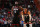 CHICAGO, IL – 9 NOVEMBRE: Russell Westbrook # 0 et James Harden # 13 des Houston Rockets regardent pendant le match contre les Chicago Bulls le 9 novembre 2019 au United Center de Chicago, Illinois.  REMARQUE À L'UTILISATEUR : L'utilisateur reconnaît et accepte expressément qu'en téléchargeant et/ou en utilisant cette photographie, l'utilisateur accepte les termes et conditions du contrat de licence Getty Images.  Avis de droit d'auteur obligatoire : Copyright 2019 NBAE (Photo de Gary Dineen/NBAE via Getty Images)