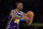 Los Angeles Lakers center Dwight Howard (39) passes the ball during an NBA basketball game against the Philadelphia 76ers in Los Angeles, Wednesday, March 23, 2022. (AP Photo/Ashley Landis)