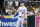 San Diego, CA - October 15: Los Angeles Dodgers Trea Turner shakes his hand while standing near second base during the second inning against the San Diego Padres in game 4 of the NLDS at Petco Park on Saturday, Oct. 15, 2022 in San Diego, CA. (Wally Skalij / Los Angeles Times via Getty Images)