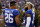 New York Giants running back Saquon Barkley (26) and Giants wide receiver Odell Beckham (13) on the sidelines against the Tampa Bay Buccaneers during an NFL football game Sunday, Nov. 18, 2018, in East Rutherford, N.J. (AP Photo/Adam Hunger)