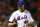 NEW YORK, NEW YORK - OCTOBER 08: Jacob deGrom #48 of the New York Mets shows his hands to the umpire following the fourth inning against the San Diego Padres in game two of the Wild Card Series at Citi Field on October 08, 2022 in New York City. (Photo by Elsa/Getty Images)