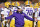 FAYETTEVILLE, ARKANSAS - NOVEMBER 12: Head Coach Brian Kelly of the LSU Tigers talks to the officials in the first half of a game against the Arkansas Razorbacks at Donald W. Reynolds Razorback Stadium on November 12, 2022 in Fayetteville, Arkansas. (Photo by Wesley Hitt/Getty Images)