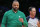 Boston - June 16: Celtics head coach Ime Udoka (left) did not agree with a referee (right) in the second quarter. The Boston Celtics hosted the Golden State Warriors for Game Six of the NBA Finals at the TD Garden in Boston on June 17, 2022. (Photo by Jim Davis/The Boston Globe via Getty Images)
