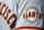 WASHINGTON, DC - APRIL 24, 2022: A closeup of the San Francisco Giants logo on a jersey sleeve during the seventh inning against the Washington Nationals at Nationals Park on April 24, 2022 in Washington, DC. (Photo by Chris Bernacchi/Diamond Images via Getty Images)