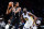 Golden State Warriors' James Wiseman (33) defends Brooklyn Nets' Kevin Durant (7) during the first half of an NBA basketball game Wednesday, Dec. 21, 2022 in New York. (AP Photo/Frank Franklin II)