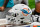 DETROIT, MI - OCTOBER 30: A Miami Dolphins helmet on the sidelines during the Detroit Lions versus the Miami Dolphins game on Sunday October 30, 2022 at Ford Field in Detroit, MI. (Photo by Steven King/Icon Sportswire via Getty Images)