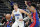 DETROIT, MICHIGAN - DECEMBER 28: Moritz Wagner #21 of the Orlando Magic handles the ball against Killian Hayes #7 of the Detroit Pistons during the first quarter at Little Caesars Arena on December 28, 2022 in Detroit, Michigan. NOTE TO USER: User expressly acknowledges and agrees that, by downloading and or using this photograph, User is consenting to the terms and conditions of the Getty Images License Agreement. (Photo by Nic Antaya/Getty Images)