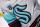 WINNIPEG, MB - FEBRUARY 17: A general view of the logo and inaugural season patch on the jersey of the Seattle Kraken prior to NHL action against the Winnipeg Jets at the Canada Life Centre on February 17, 2022 in Winnipeg, Manitoba, Canada. This marks the first game Seattle has played in Winnipeg. (Photo by Jonathan Kozub/NHLI via Getty Images)
