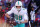 ORCHARD PARK, NEW YORK - JANUARY 15: Mike Gesitzki #88 of the Miami Dolphins pitches in #2 against the Buffalo Bills during the AFC Wild Card Playoff Game at Highmark Stadium in Orchard Park, NY on January 15, 2023. York celebrating after scoring a touchdown mid-quarter.  (Photo by Brian M. Bennett/Getty Images)