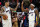WASHINGTON, DC - NOVEMBER 18: Kyle Kuzma #33 and Bradley Beal #3 of the Washington Wizards celebrate after an overtime win against the Miami Heat at Capital One Arena on November 18, 2022 in Washington, DC. NOTE TO USER: User expressly acknowledges and agrees that, by downloading and or using this photograph, User is consenting to the terms and conditions of the Getty Images License Agreement. (Photo by Scott Taetsch/Getty Images)