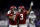 NEW ORLEANS, LOUISIANA - DECEMBER 31: Jordan Battle #9 of the Alabama Crimson Tide reacts with DeMarcco Hellams #2 of the Alabama Crimson Tide after intercepting a pass against the Kansas State Wildcats during the first quarter of the Allstate Sugar Bowl at Caesars Superdome on December 31, 2022 in New Orleans, Louisiana. (Photo by Sean Gardner/Getty Images)