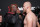LAS VEGAS, NEVADA - NOVEMBER 18: (L-R) Opponents Derrick Lewis and Serghei Spivac of Moldova face off during the UFC Fight Night weigh-in at UFC APEX on November 18, 2022 in Las Vegas, Nevada. (Photo by Chris Unger/Zuffa LLC)