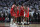 PHILADELPHIA, PA - FEBRUARY 05: Jarace Walker #25, Jamal Shead #1, Tramon Mark #12, J'Wan Roberts #13, and Marcus Sasser #0 of the Houston Cougars huddle against the Temple Owls at the Liacouras Center on February 5, 2023 in Philadelphia, Pennsylvania. (Photo by Mitchell Leff/Getty Images)
